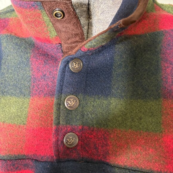 John Wayne Men's M Wooly fleece Pullover Snap Sweater - Picture 4 of 7